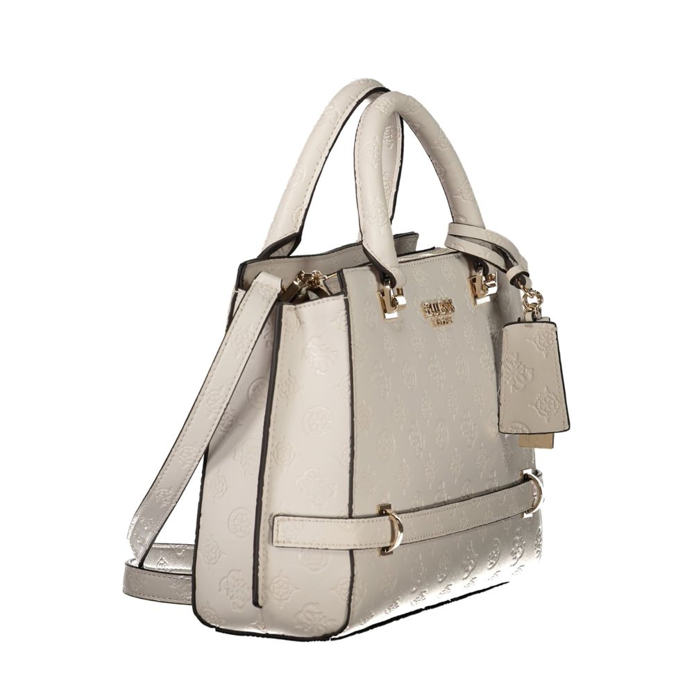 Guess Jeans Bianco Polyurethane Women Handbag | Regal Royce