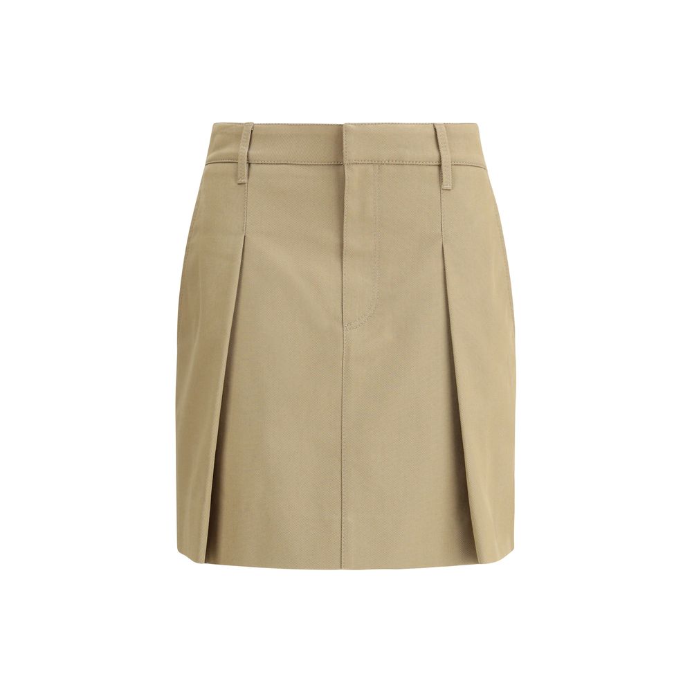 Brunello Cucinelli Beige Cotton Mini Skirt | Regal Royce