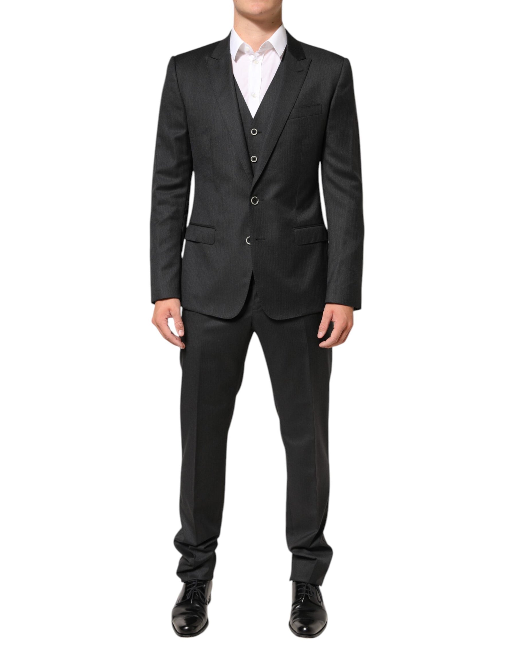 Dolce & Gabbana Black MARTINI 2 Buttons Suit 3 Piece Suit | Regal Royce