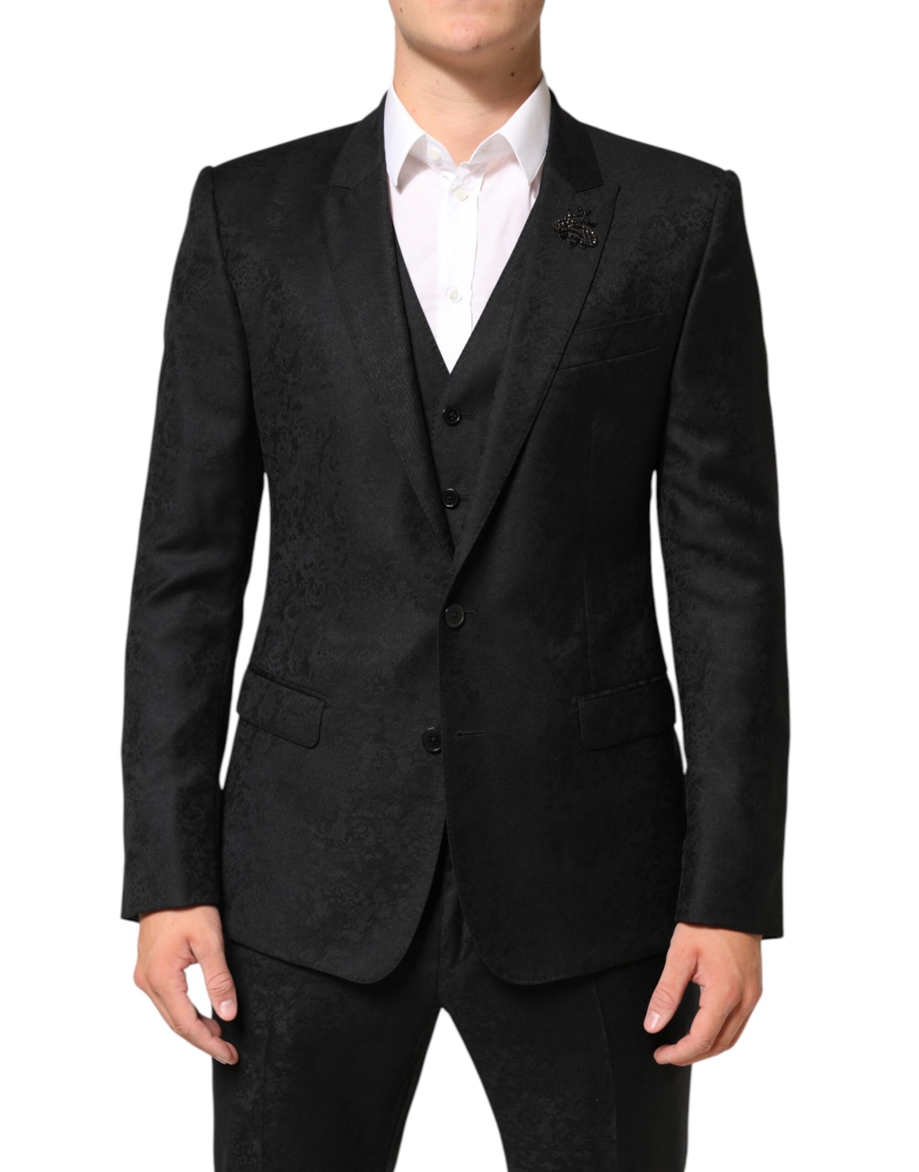 Dolce & Gabbana Black MARTINI 2 Buttons Suit 3 Piece Suit | Regal Royce