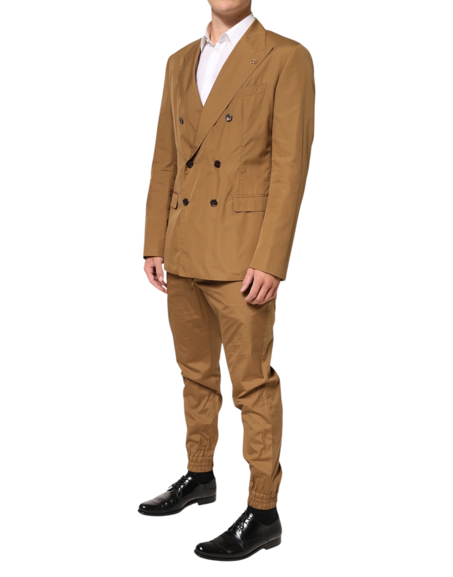 Dolce & Gabbana Brown TAORMINA Double-Breasted 2 Piece Suit | Regal Royce