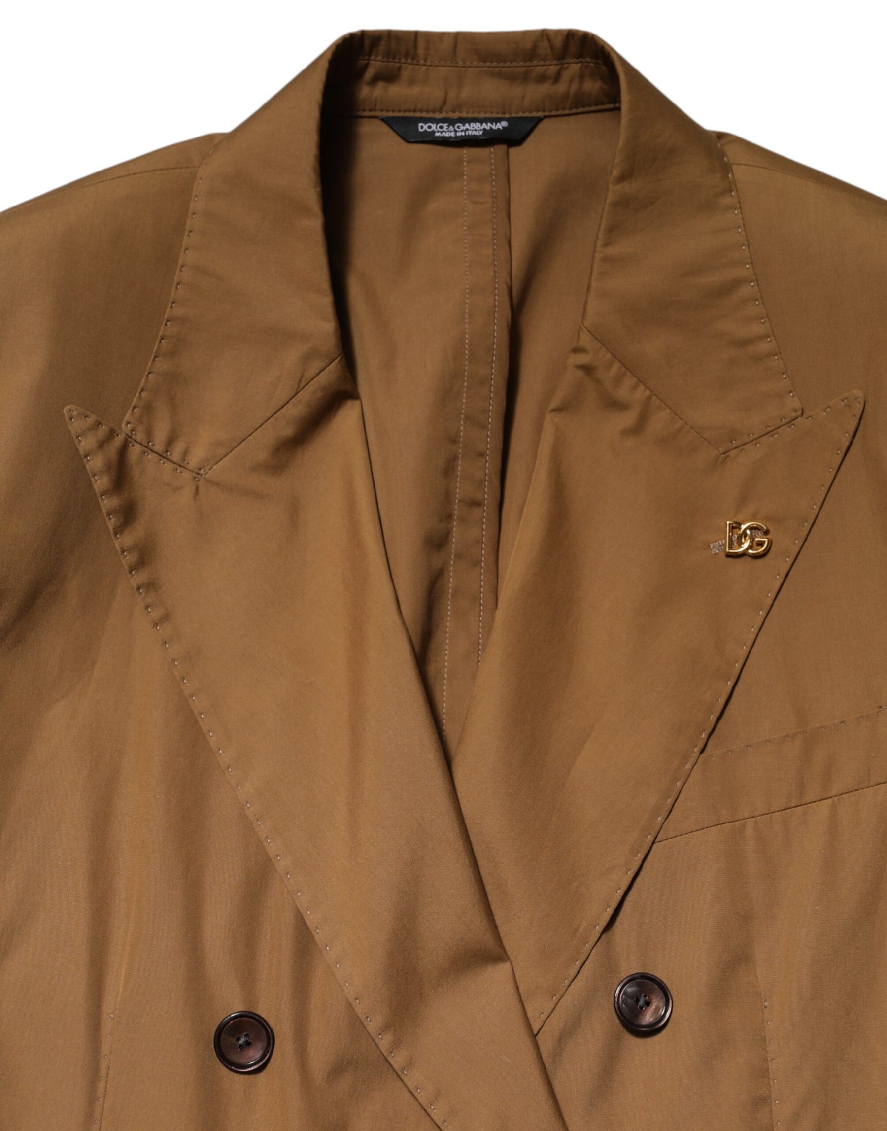 Dolce & Gabbana Brown TAORMINA Double-Breasted 2 Piece Suit | Regal Royce