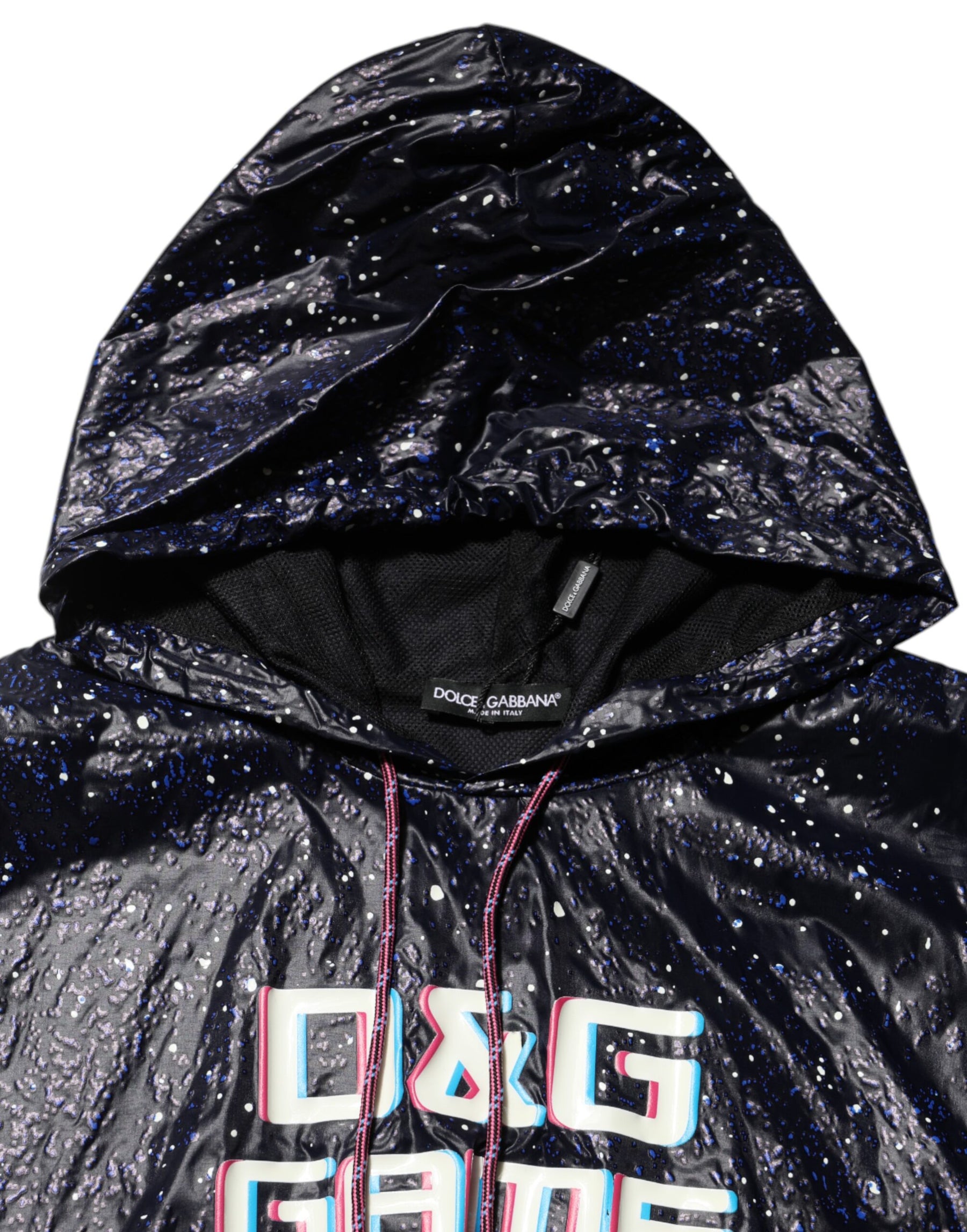 Dolce & Gabbana Blue D&G Game Hooded Men Sweatshirt Sweater | Regal Royce