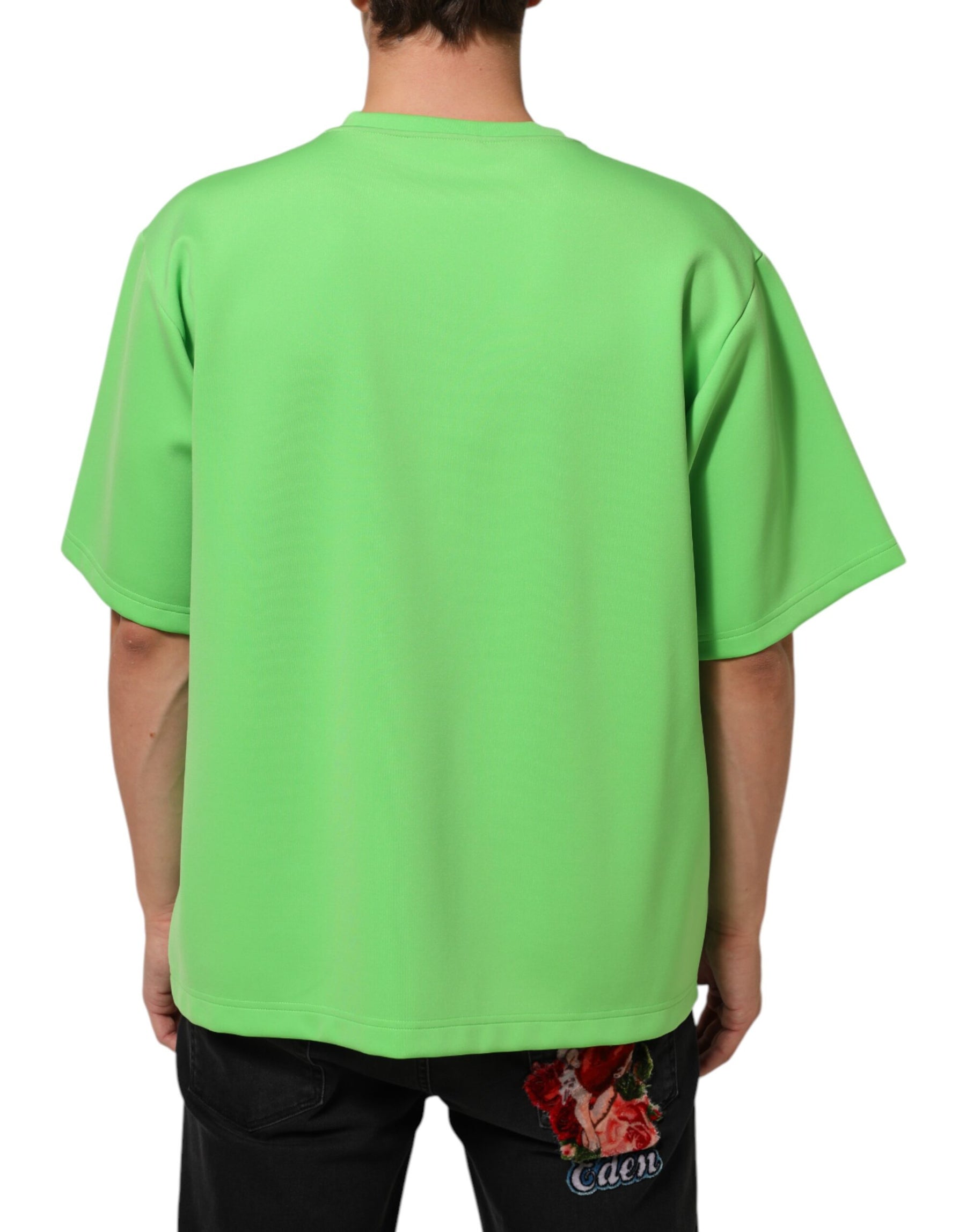 Dolce & Gabbana Green Logo Crew Neck Short Sleeves T-shirt | Regal Royce