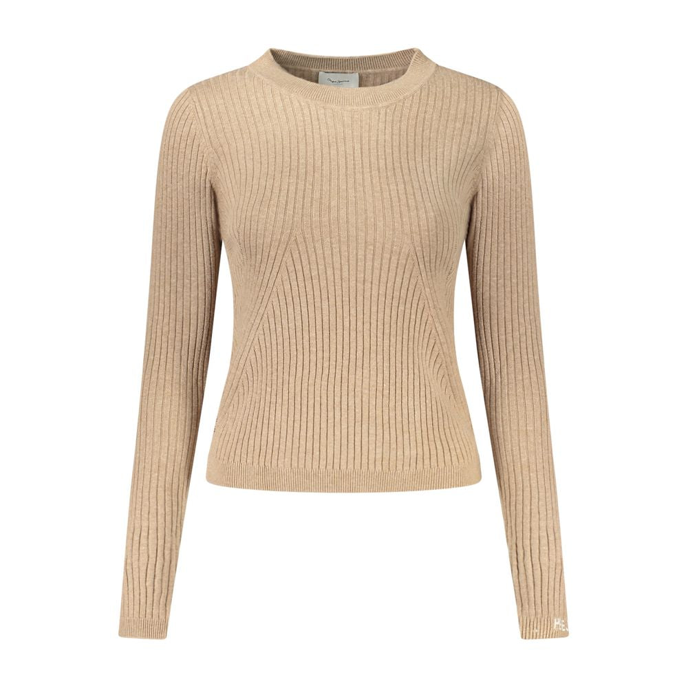 Pepe Jeans Beige Cotton Women's Sweater | Regal Royce