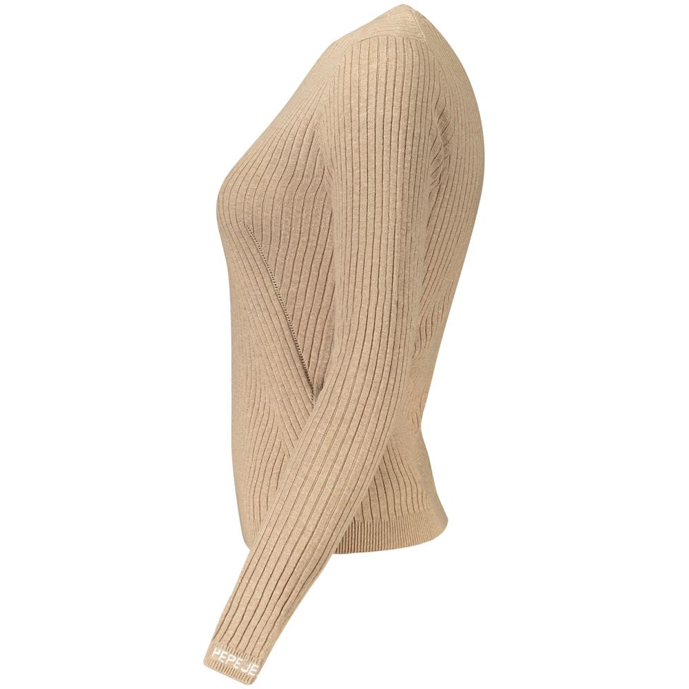 Pepe Jeans Beige Cotton Women's Sweater | Regal Royce
