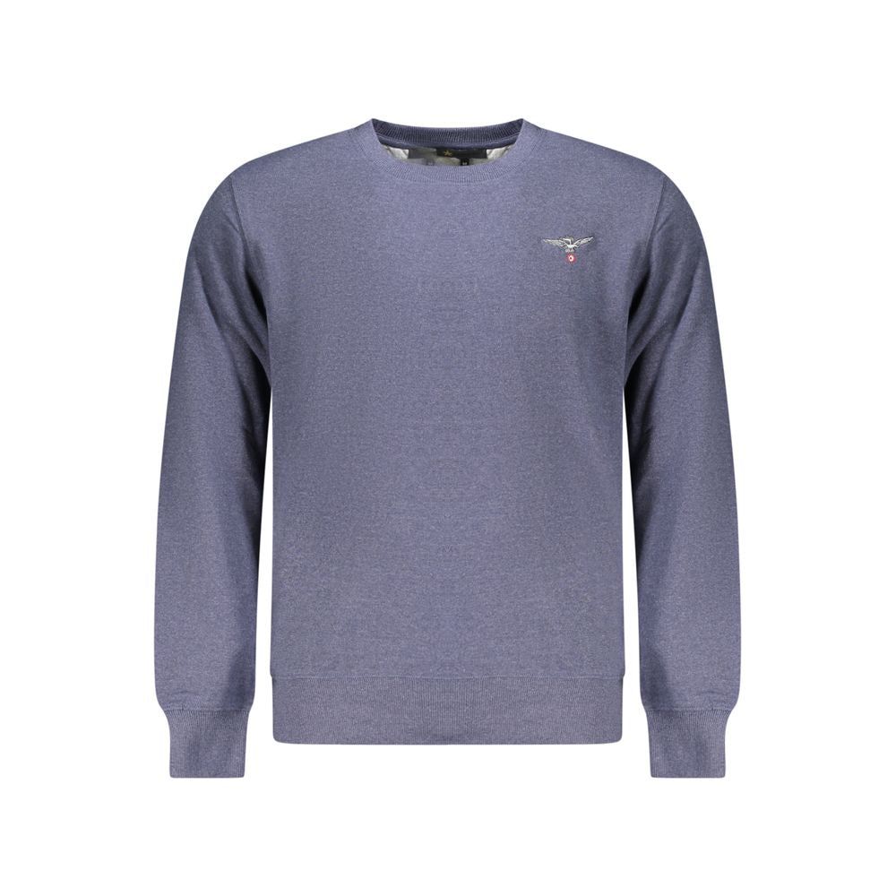 Accademia Militare Blue Recycled Cotton Men Sweatshirt | Regal Royce