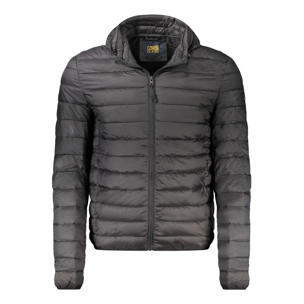 Cavalli Class Black Polyester Men's Jacket | Regal Royce