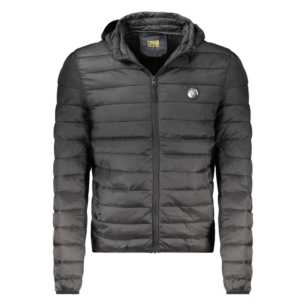 Cavalli Class Black Polyester Men's Jacket | Regal Royce