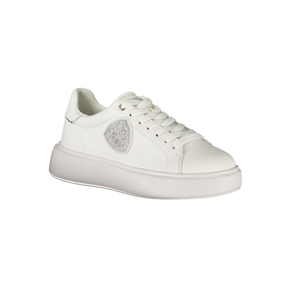 Blauer White Leather Women Sneaker | Regal Royce