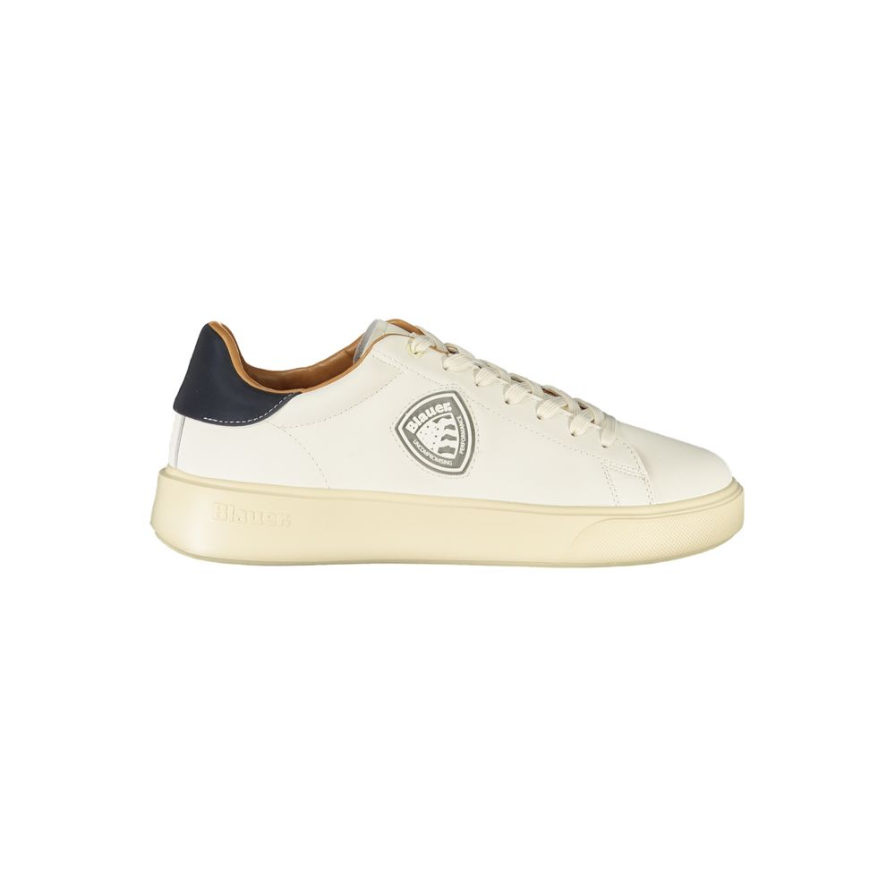 Blauer White Polyester Men Sneaker | Regal Royce