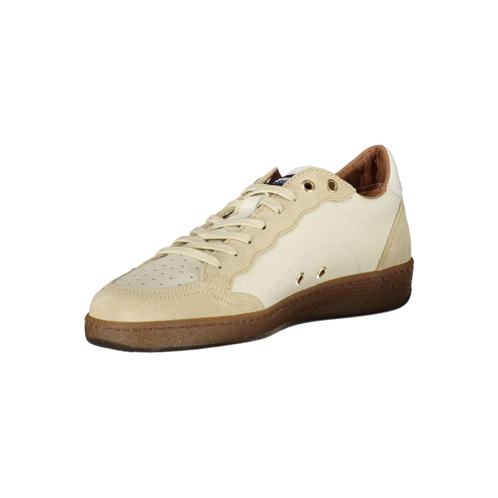 Blauer White Leather Men Sneaker | Regal Royce