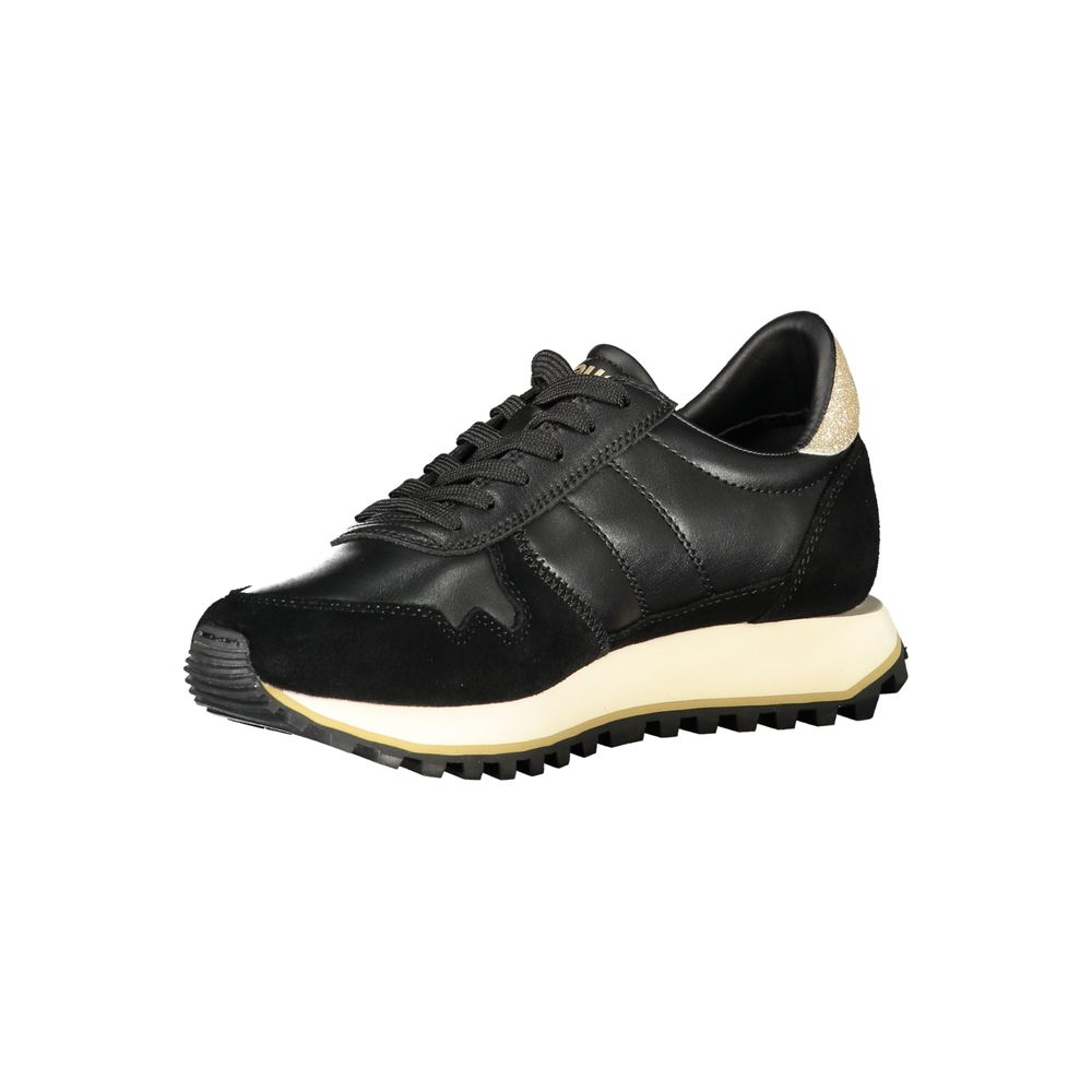 Blauer Black Leather Women Sneaker | Regal Royce