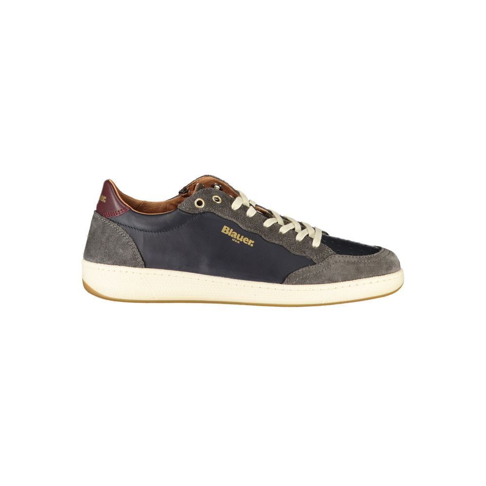 Blauer Blue Leather Men Sneaker | Regal Royce