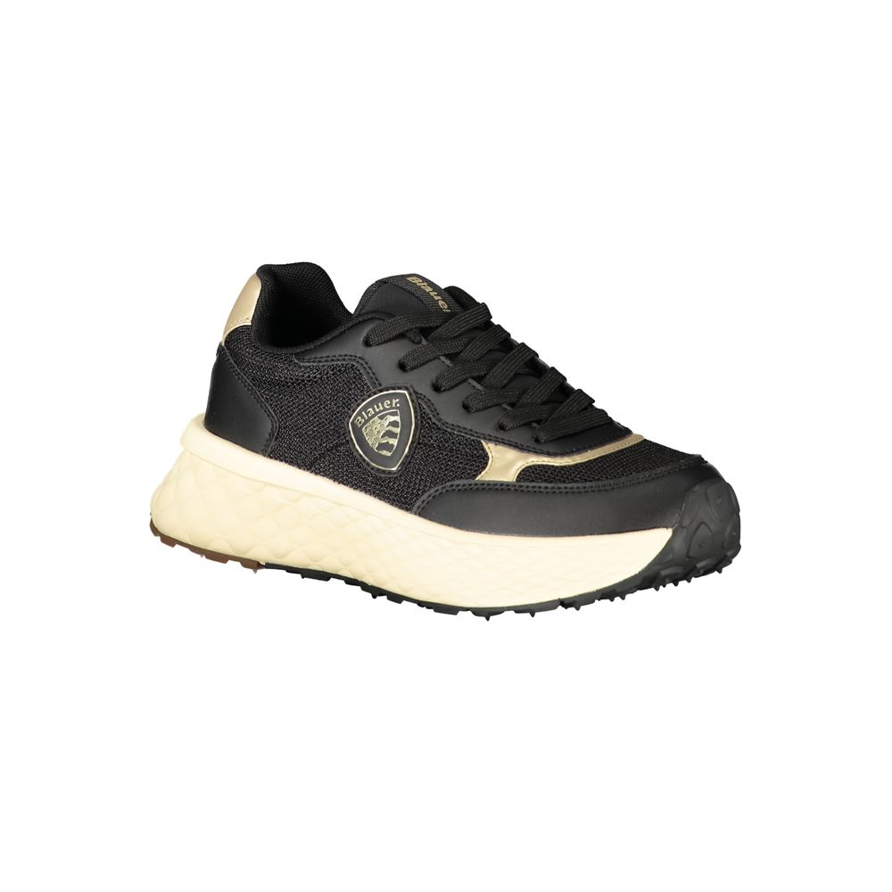 Blauer Black Leather Women Sneaker | Regal Royce