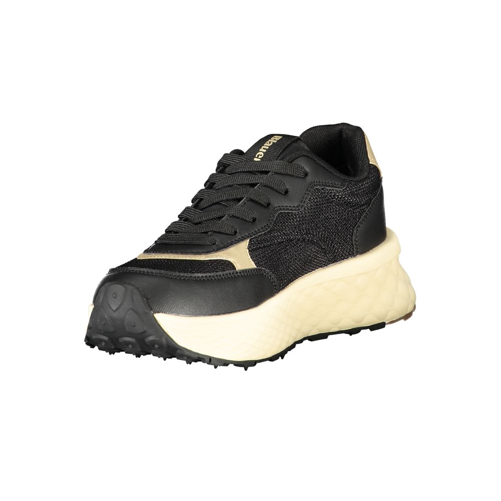 Blauer Black Leather Women Sneaker | Regal Royce