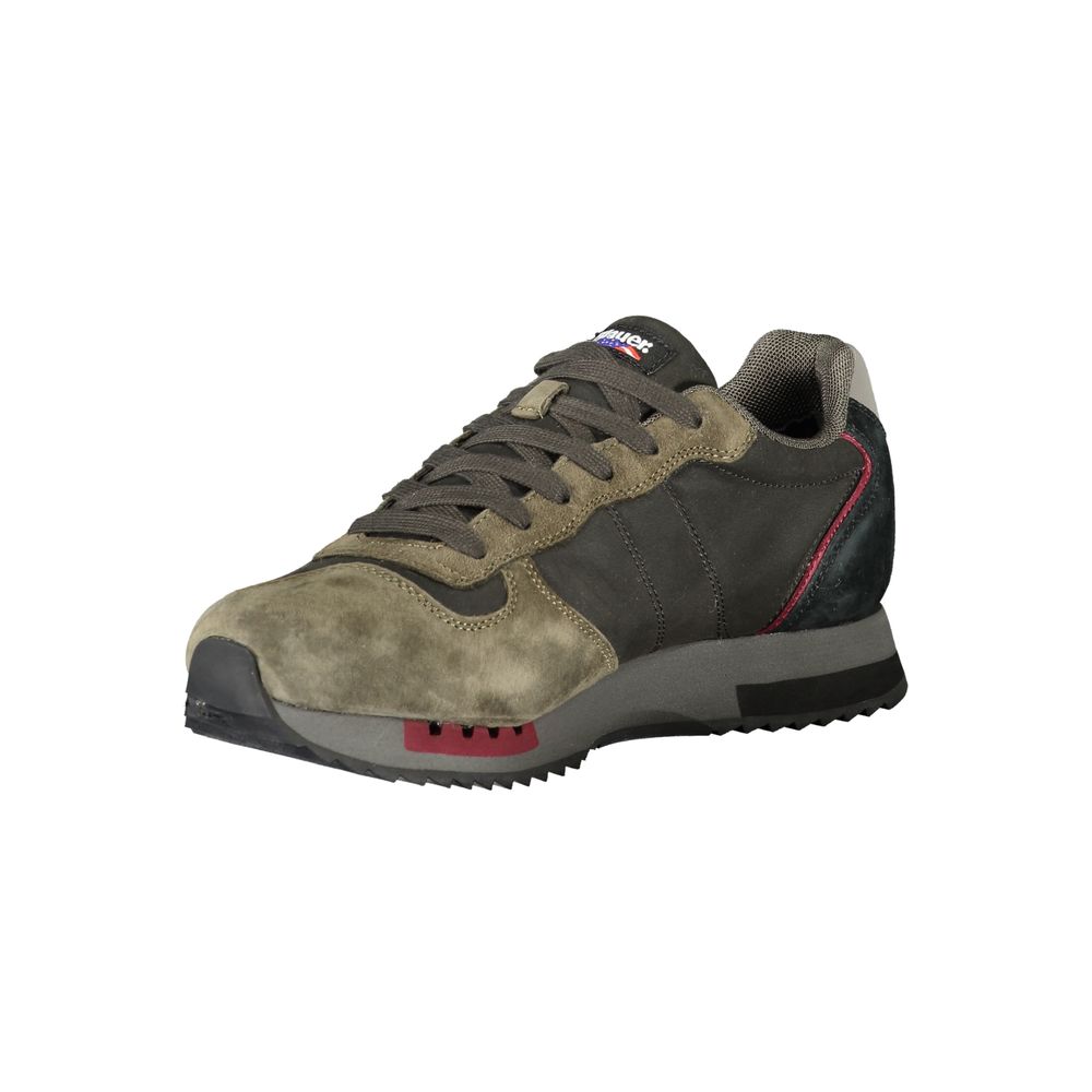Blauer Black Leather Men Sneaker