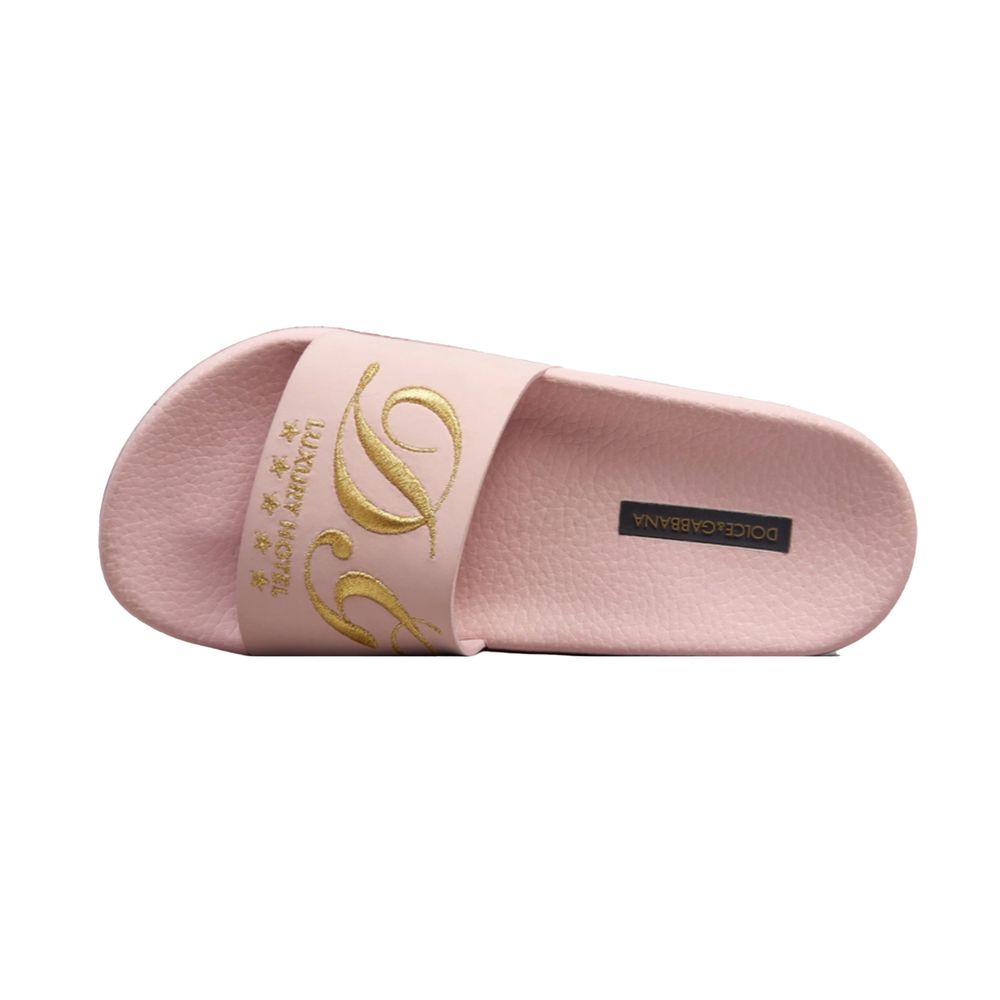 Dolce & Gabbana Pink Leather Slide