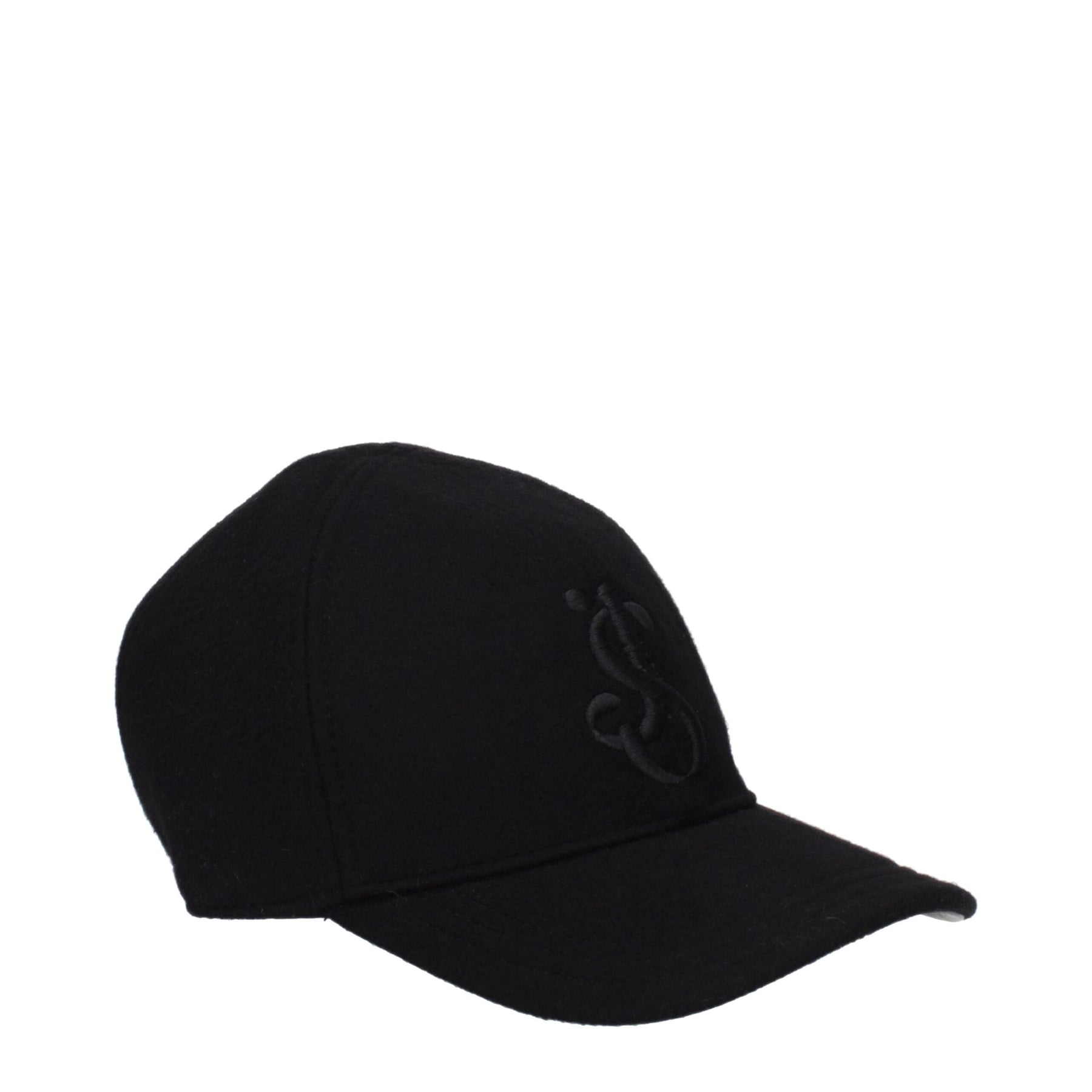 Jil Sander Black Cashmere Cap (Baseball Hat) | Regal Royce
