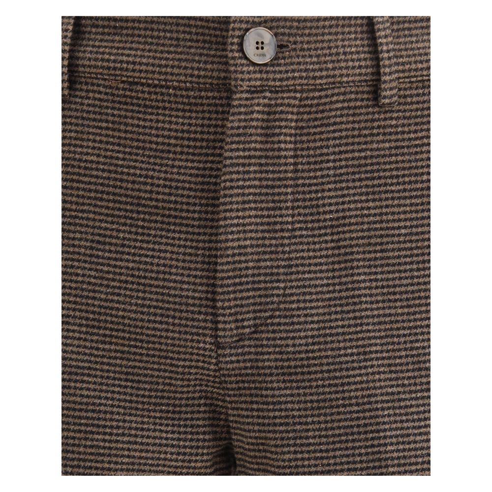 Cruna Brown Cotton Casual Pants | Regal Royce