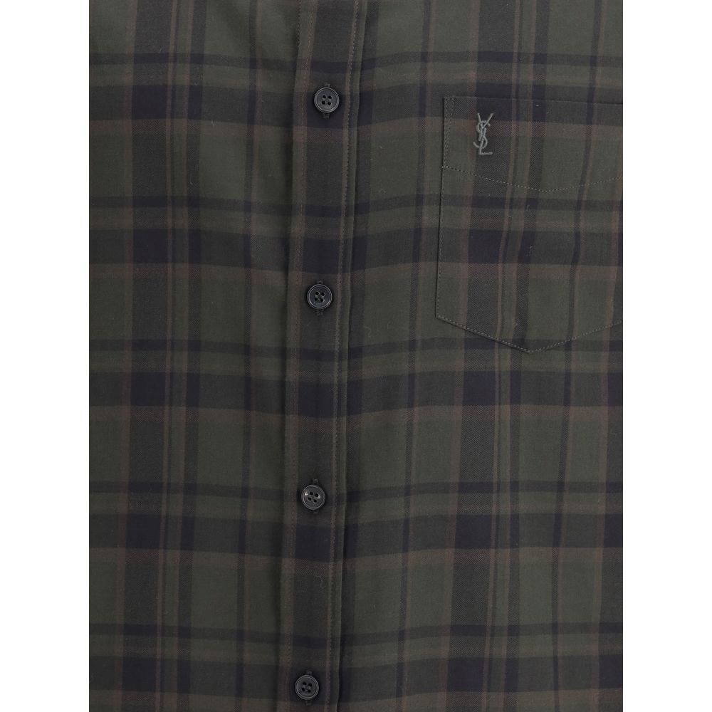 Saint Laurent Bicolor Cotton Pattern Shirt | Regal Royce