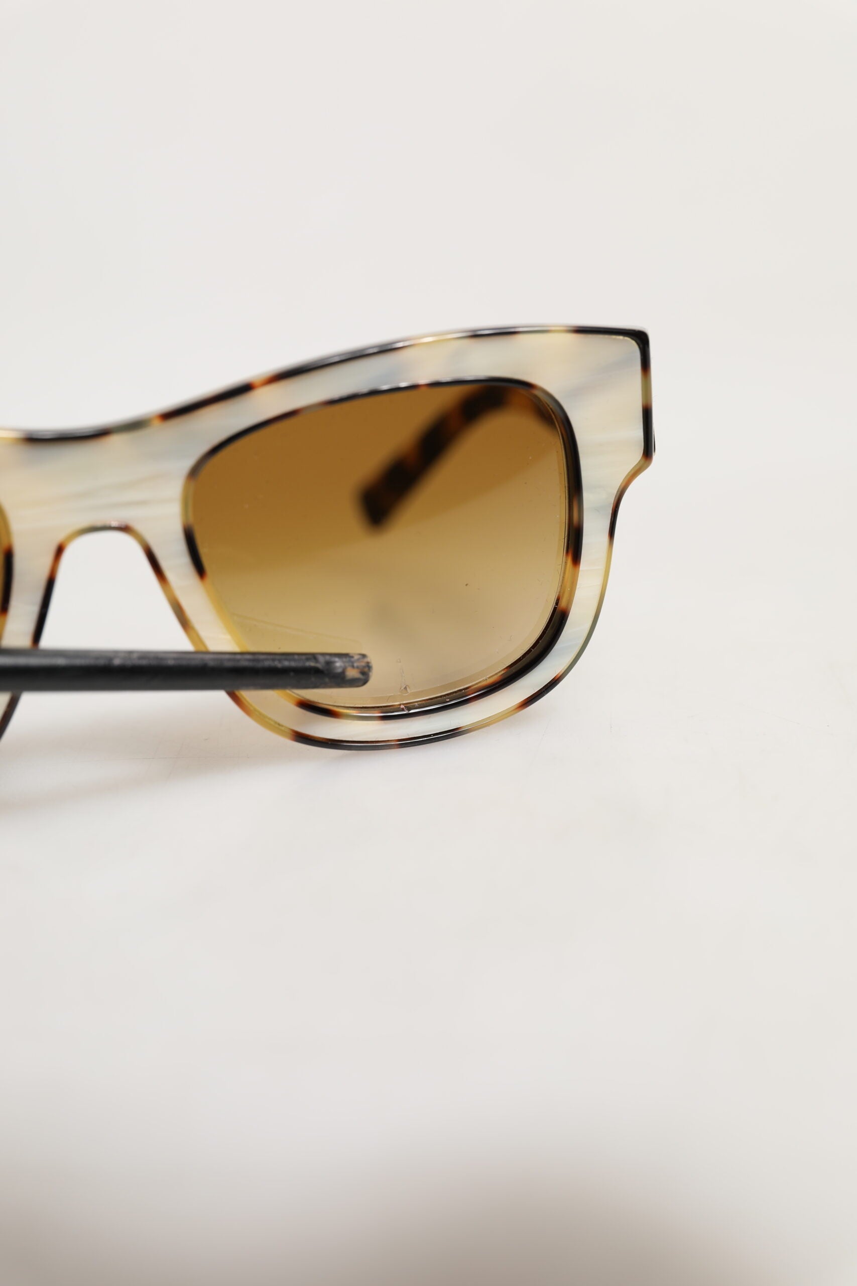 Dolce & Gabbana DG4379F White Tortoiseshell Gradient Acetate Shades Sunglasses