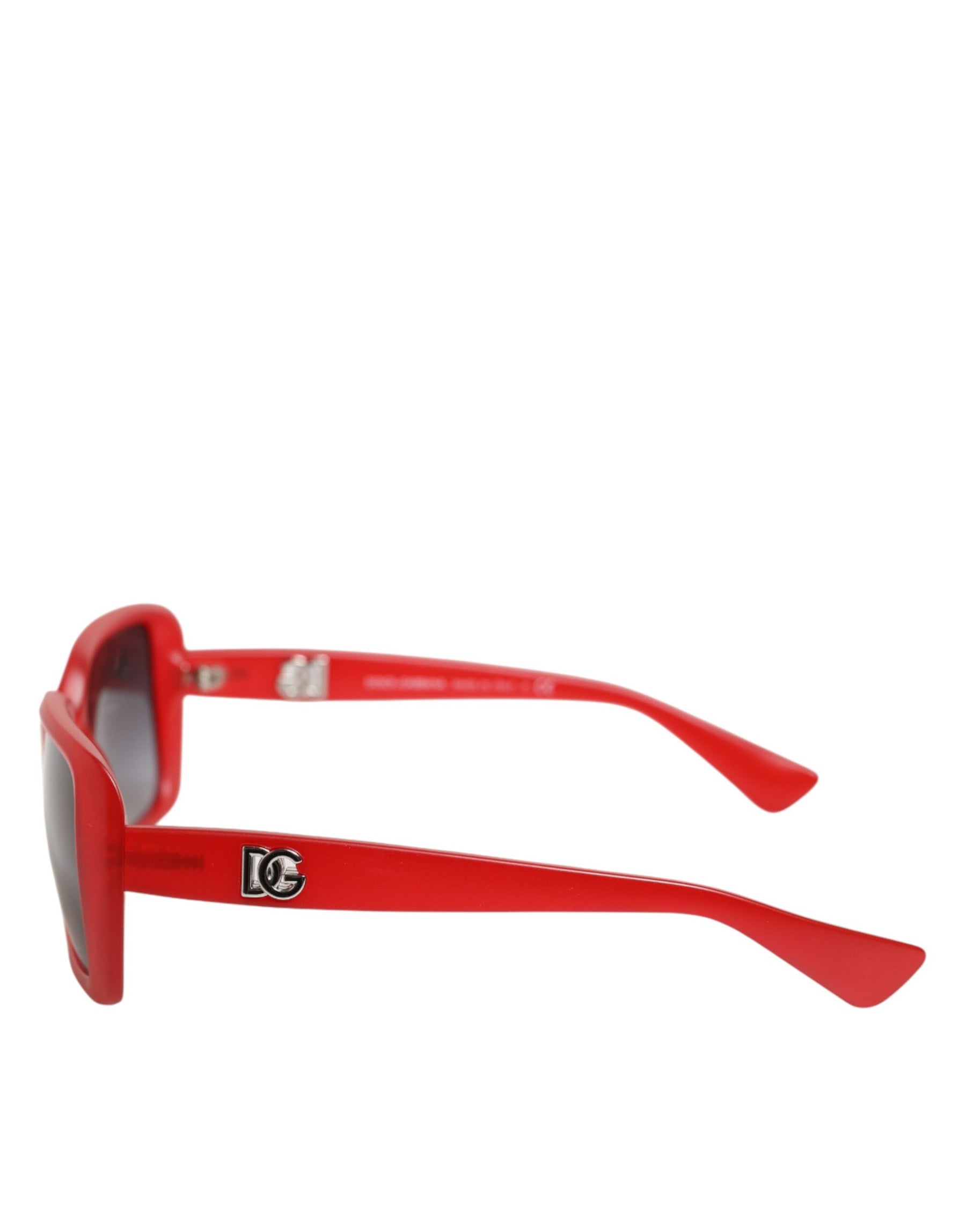Dolce & Gabbana DG6093 Red Rectangular Grey Graduated Lenses Sunglasses | Regal Royce