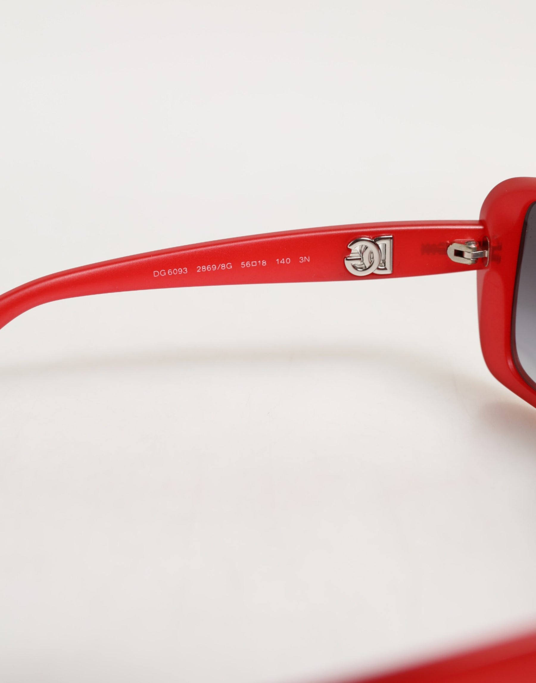 Dolce & Gabbana DG6093 Red Rectangular Grey Graduated Lenses Sunglasses | Regal Royce