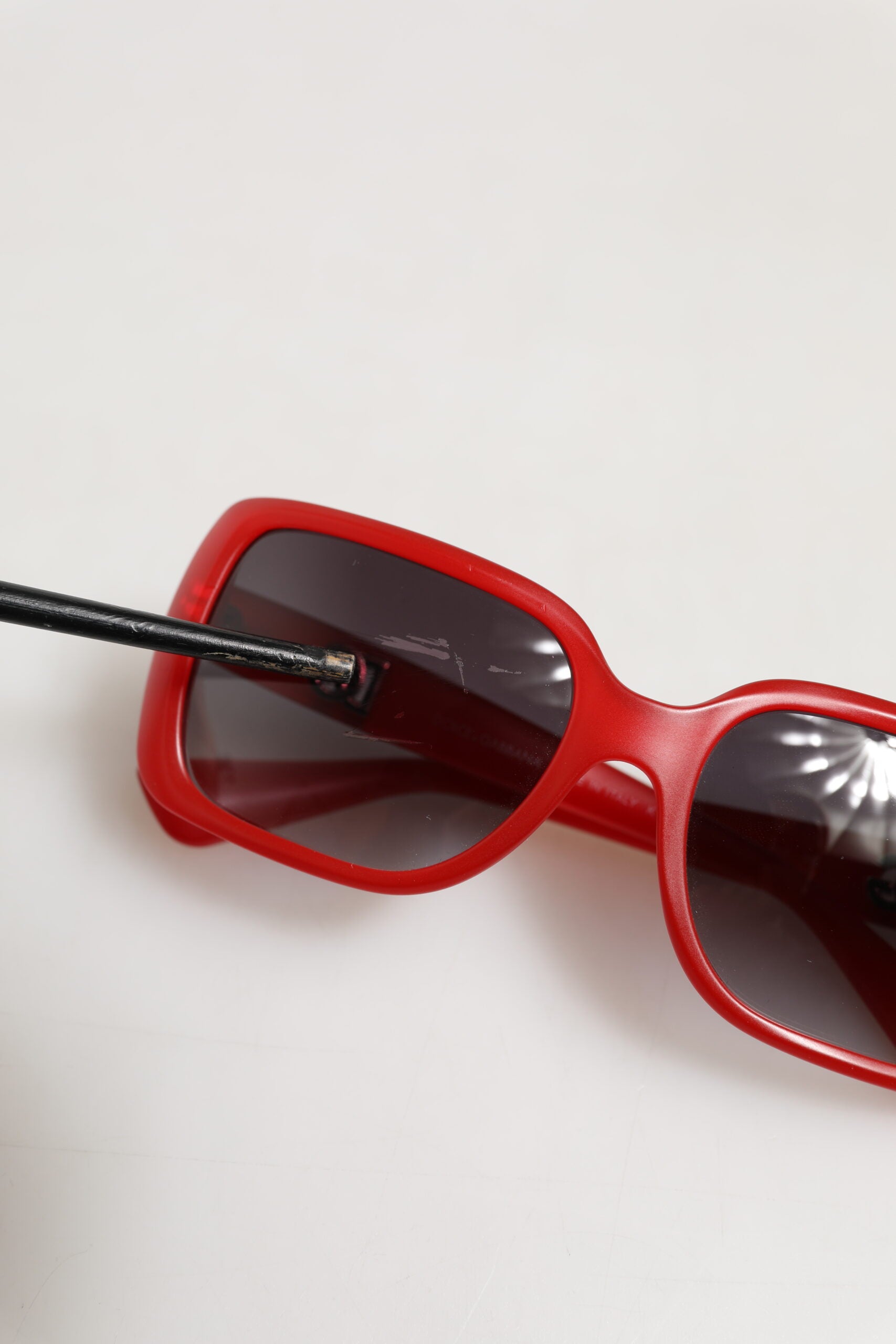 Dolce & Gabbana DG6093 Red Rectangular Grey Graduated Lenses Sunglasses | Regal Royce