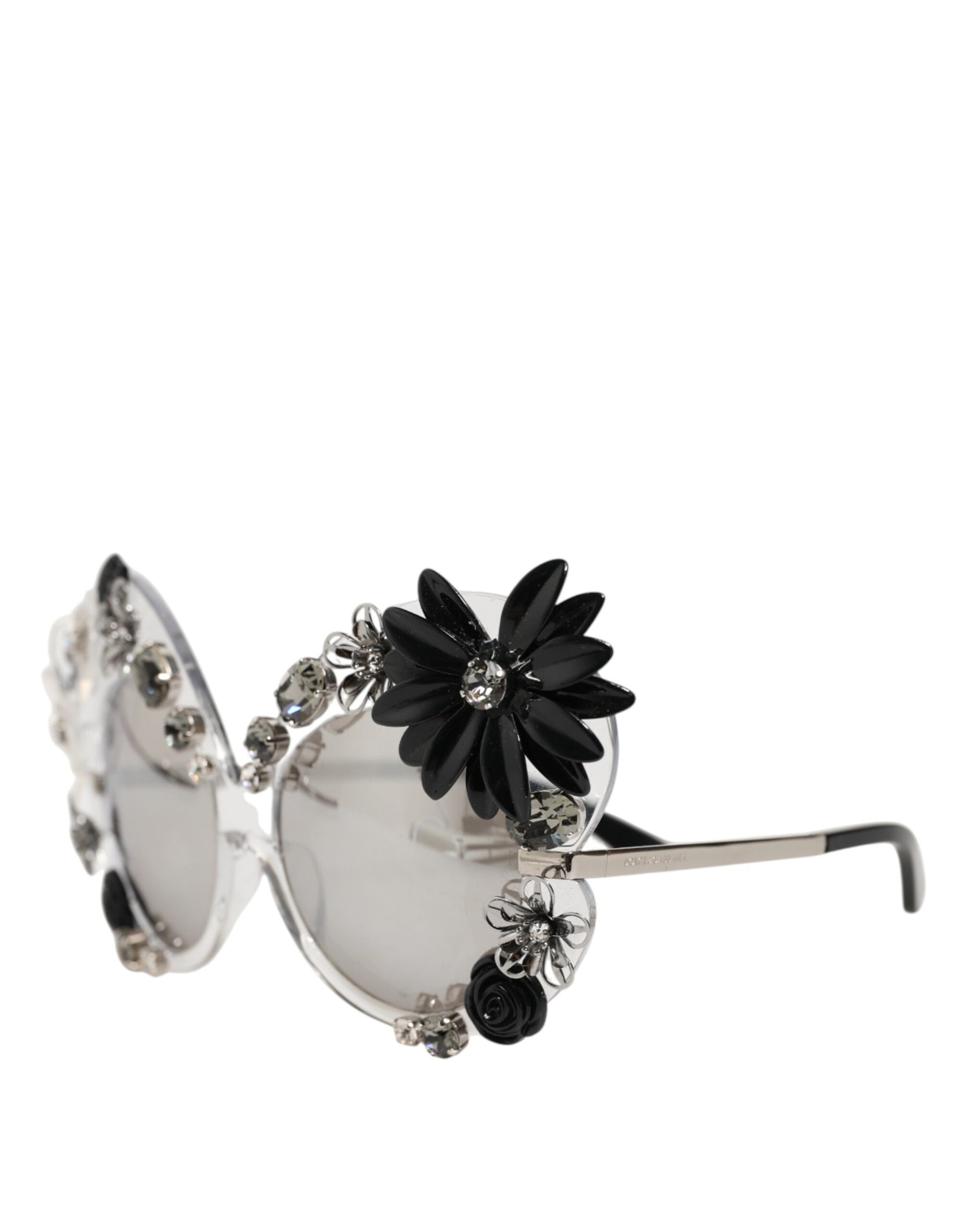 Dolce & Gabbana Transparent DG4292 Round Crystal Flowers Sunglasses | Regal Royce