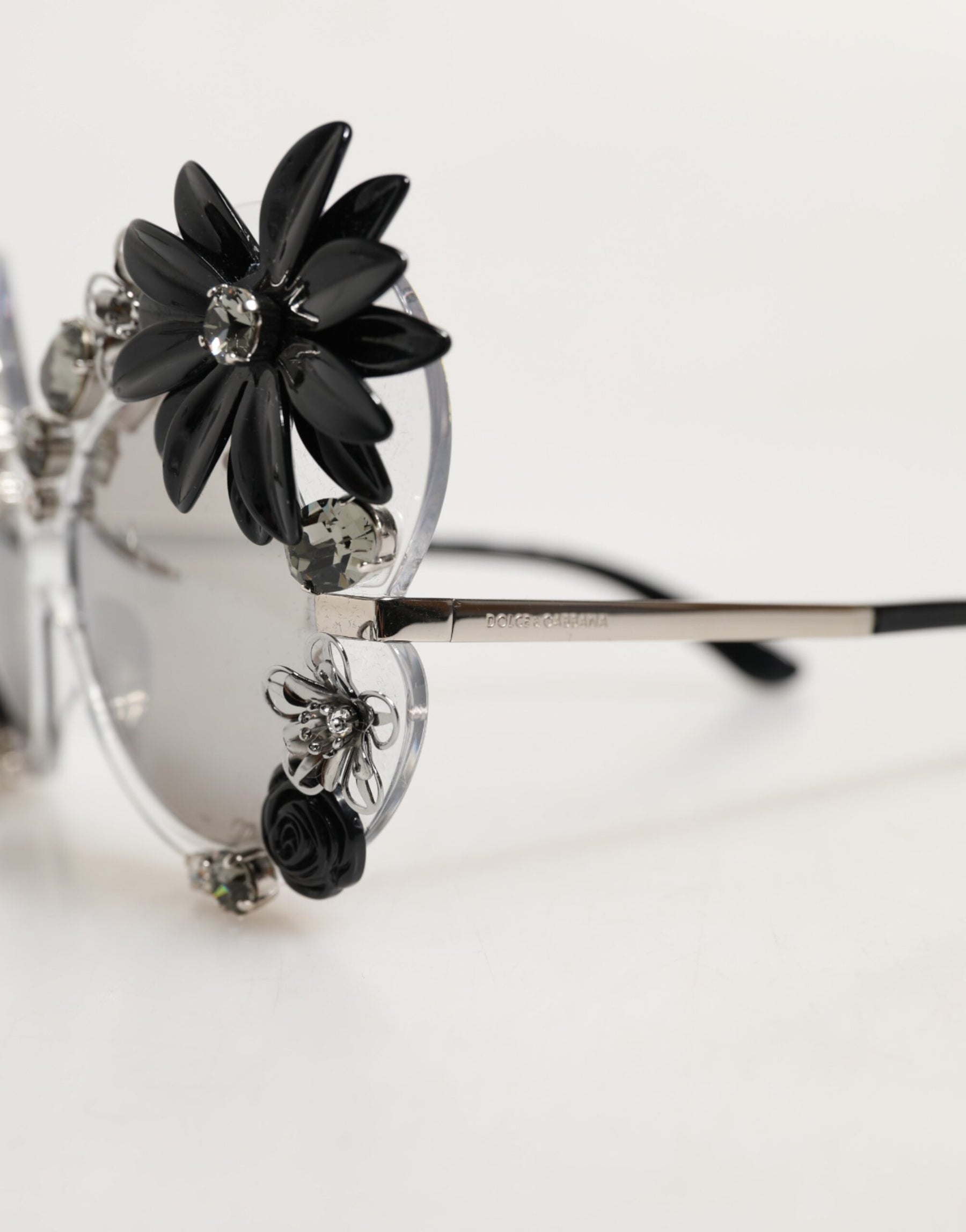 Dolce & Gabbana Transparent DG4292 Round Crystal Flowers Sunglasses | Regal Royce