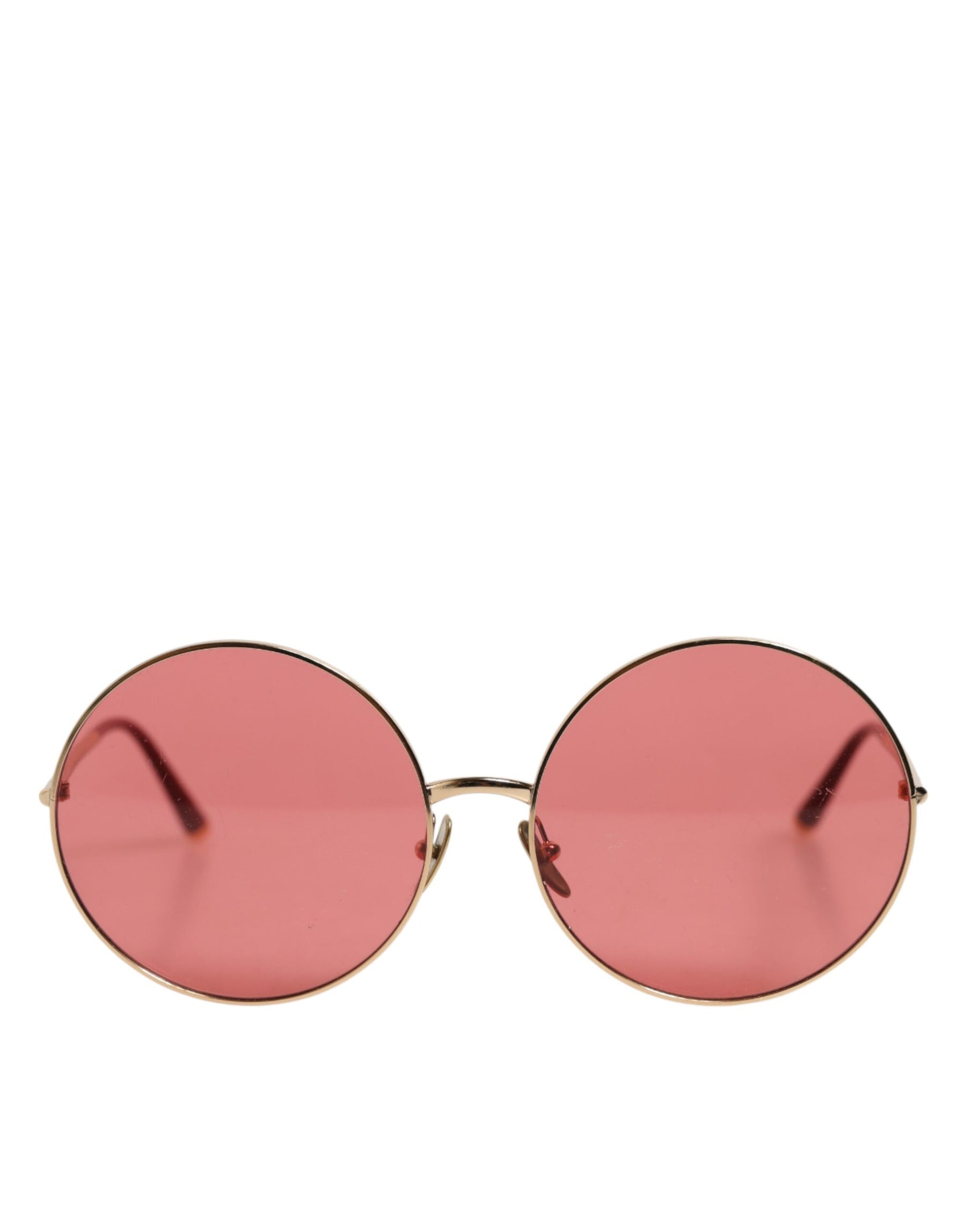 Dolce & Gabbana Pink Gold Metal Round Shades Eyewear Sunglasses | Regal Royce