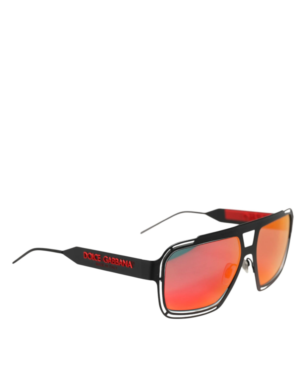 Dolce & Gabbana Black Metal Pilot Frame Shades Eyewear Sunglasses