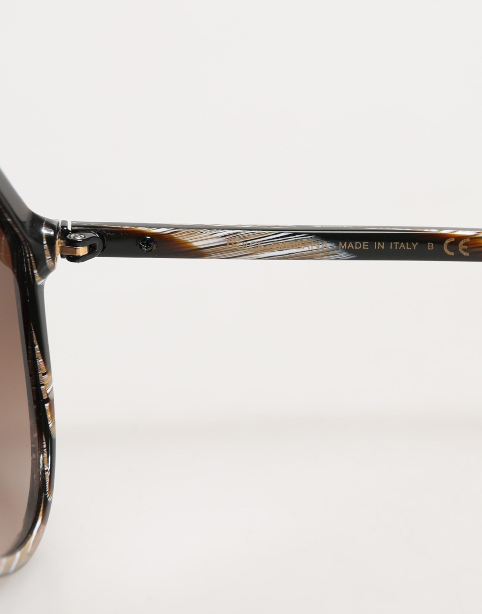 Dolce & Gabbana Brown Full Rim Acetate Pilot Eyewear Sunglasses