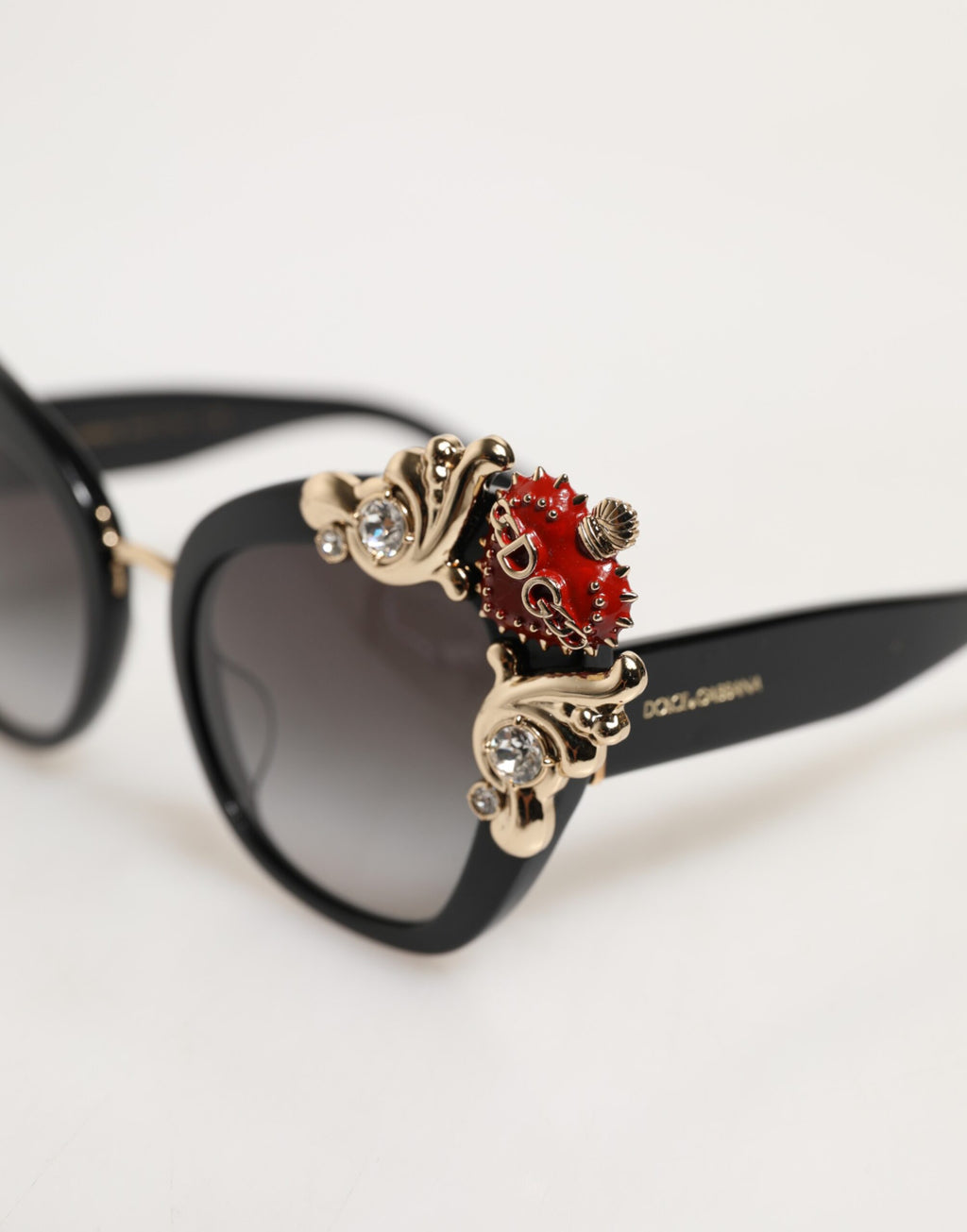 Dolce & Gabbana DG4319F Red Sacred Heart Crystal Butterfly Sunglasses