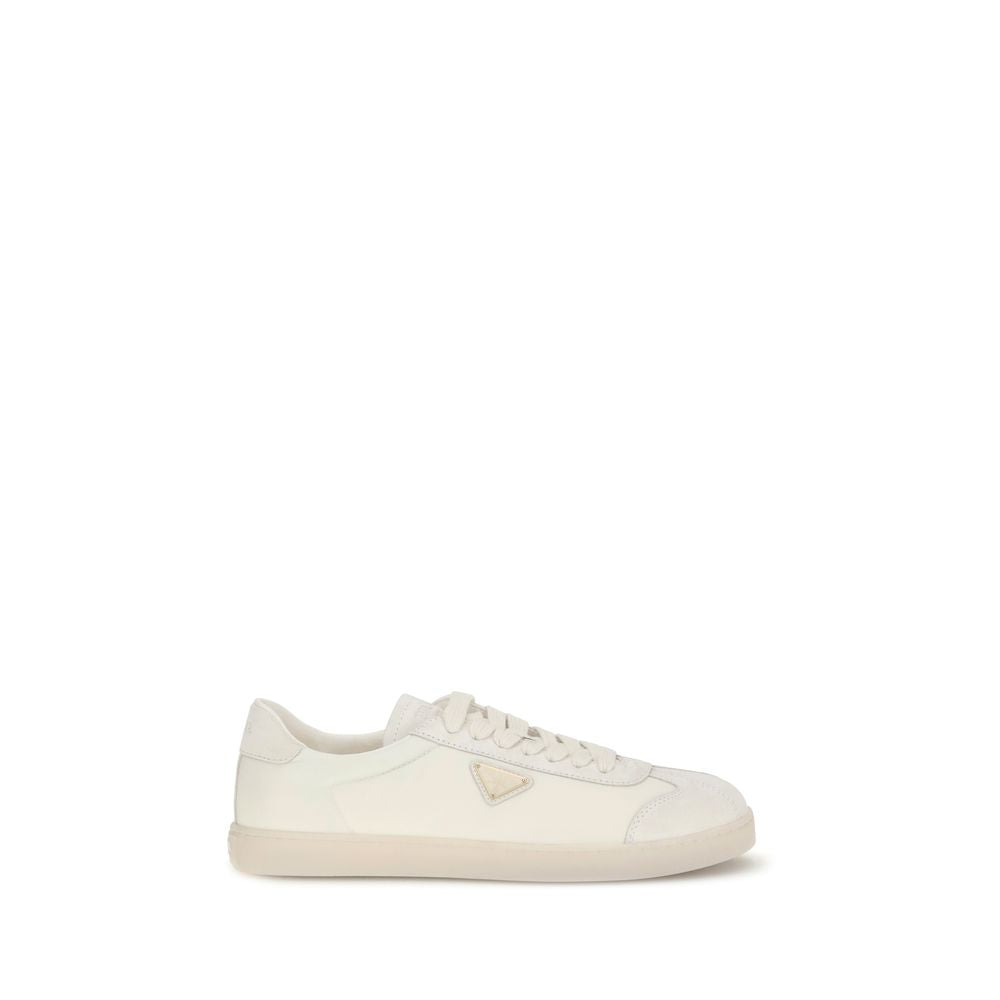 Prada Cream Polyamide Low Top Sneakers | Regal Royce