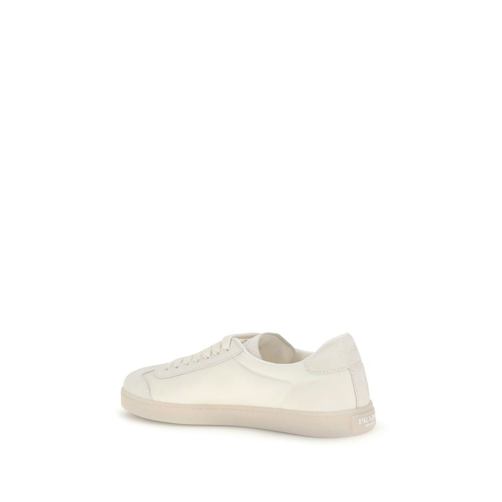 Prada Cream Polyamide Low Top Sneakers | Regal Royce