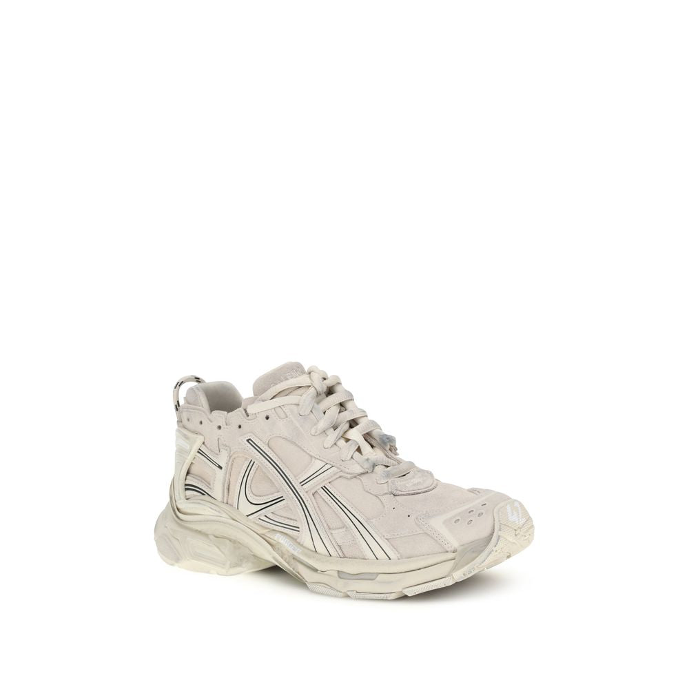Balenciaga Beige Calf Leather Bos Taurus Athletic Sneakers | Regal Royce
