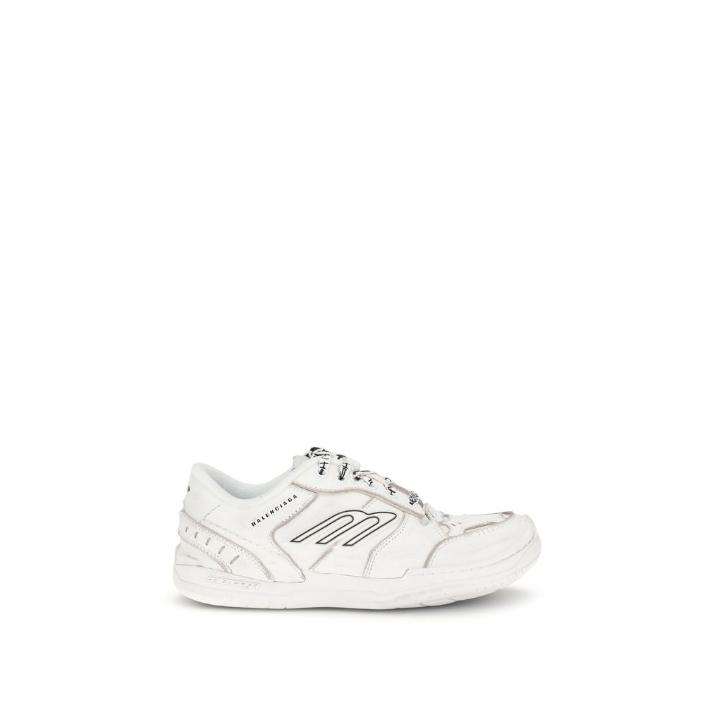 Balenciaga White Calf Leather Bos Taurus Athletic Sneakers | Regal Royce