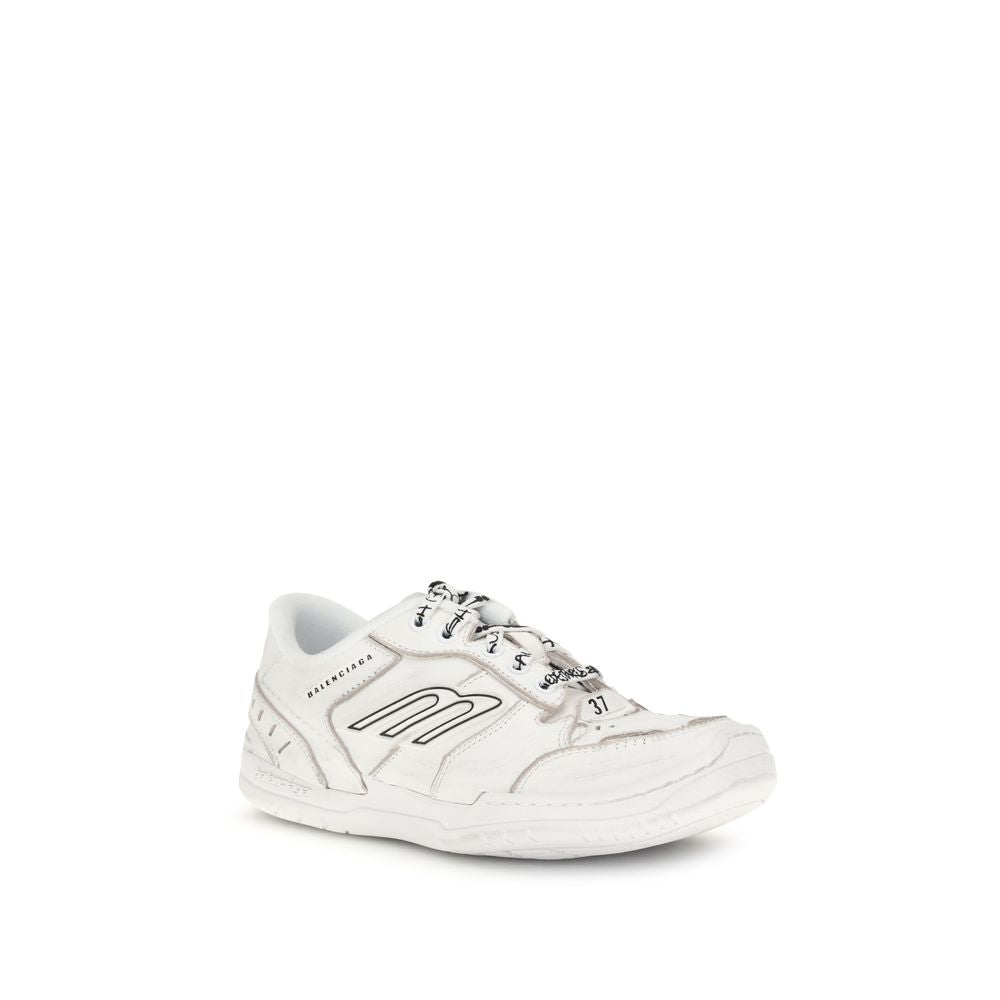 Balenciaga White Calf Leather Bos Taurus Athletic Sneakers | Regal Royce