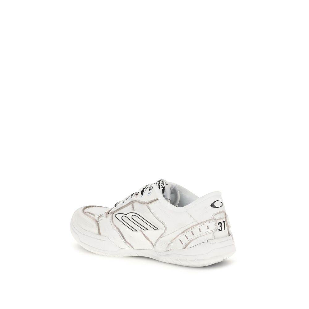 Balenciaga White Calf Leather Bos Taurus Athletic Sneakers | Regal Royce