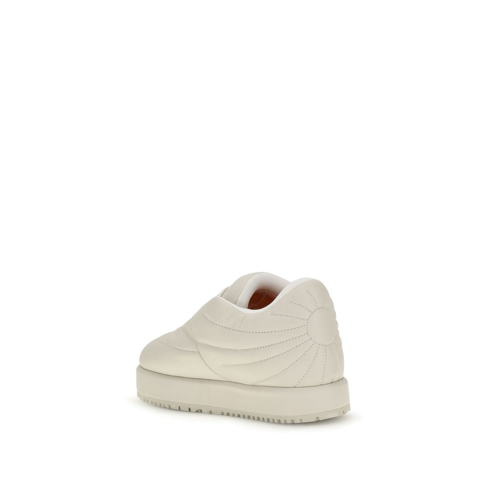 PDF Channel Cream Goatskin Platform Sneakers