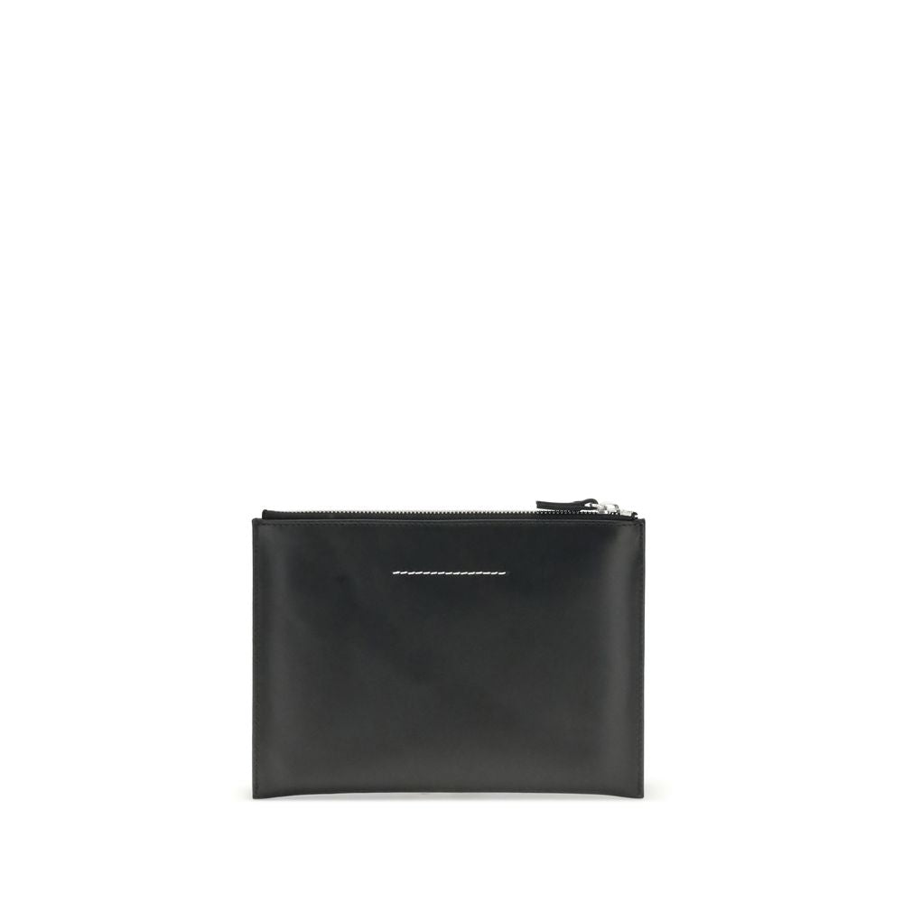 MM6 Black Calf Leather Bos Taurus Clutch Bag | Regal Royce
