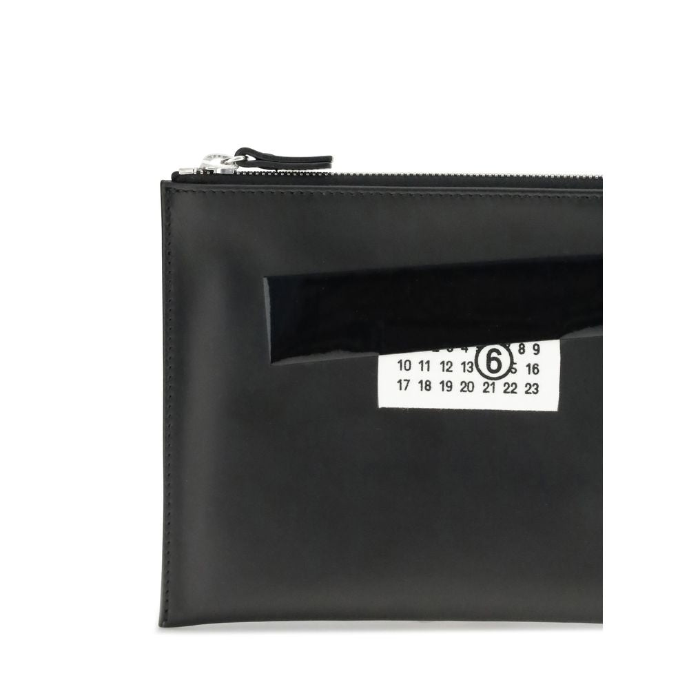 MM6 Black Calf Leather Bos Taurus Clutch Bag | Regal Royce