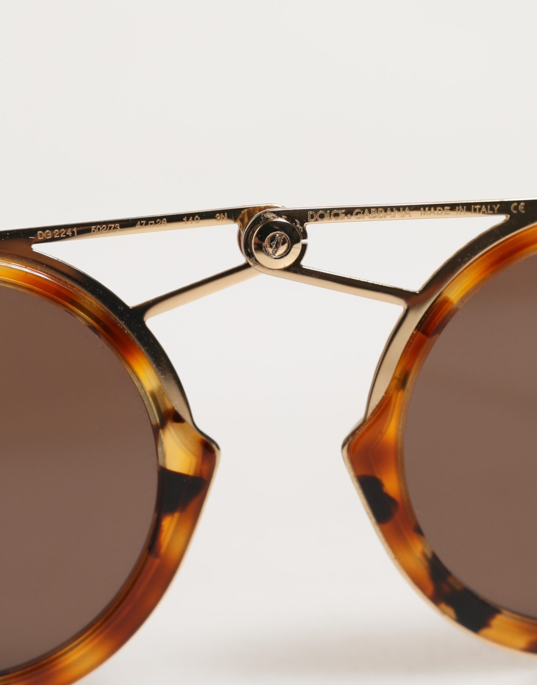Dolce & Gabbana Gold Havana Frame DG Fatto A Mano Eyewea Sunglasses | Regal Royce