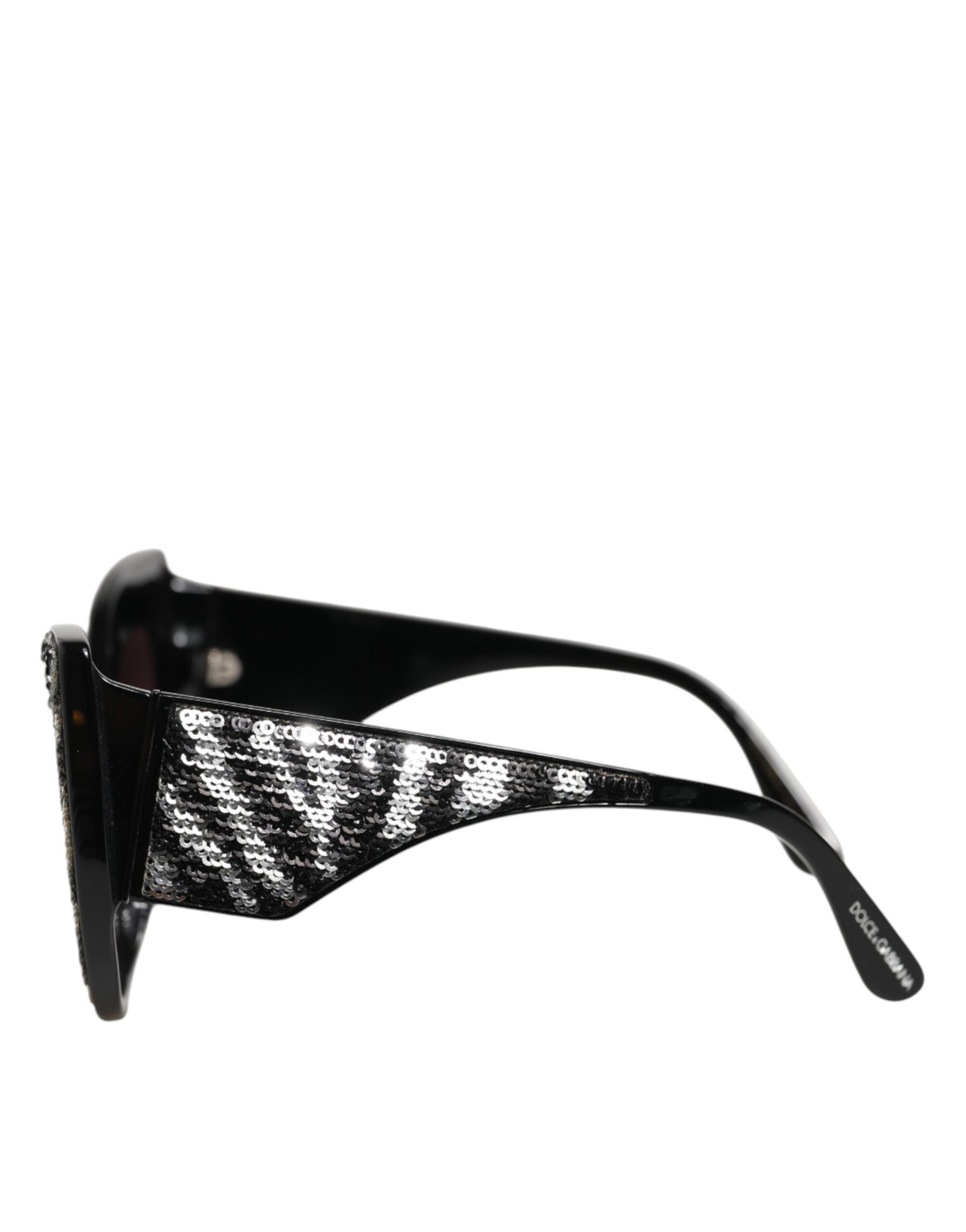 Dolce & Gabbana Black Silver Sequin Butterfly Polarized Sunglasses | Regal Royce