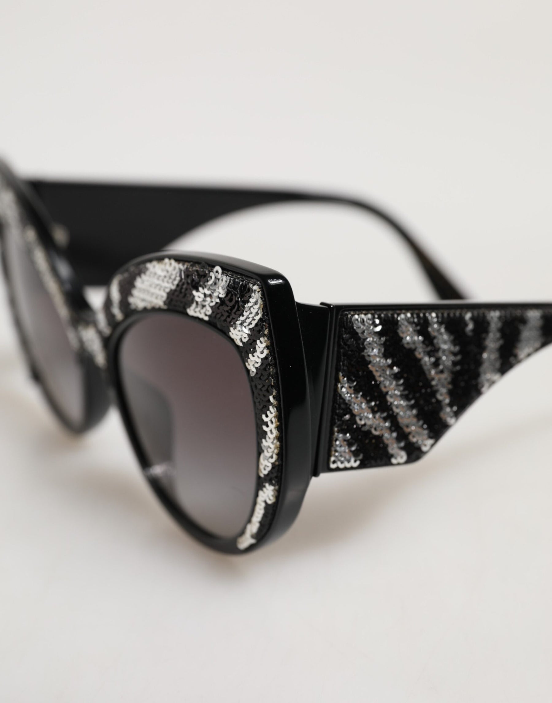 Dolce & Gabbana Black Silver Sequin Butterfly Polarized Sunglasses | Regal Royce