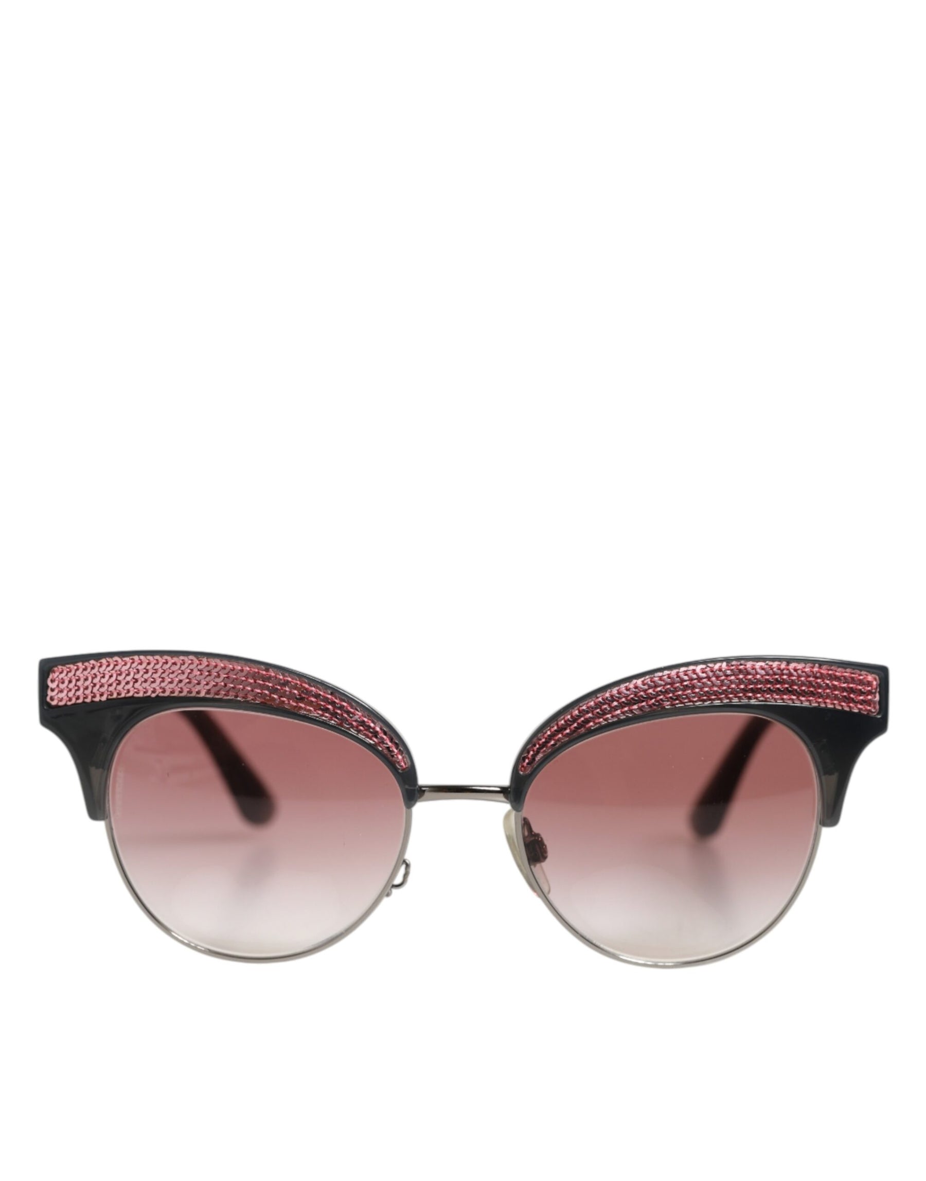 Dolce & Gabbana Black Pink Mirrored Cat Eye Sequined Sunglasses | Regal Royce