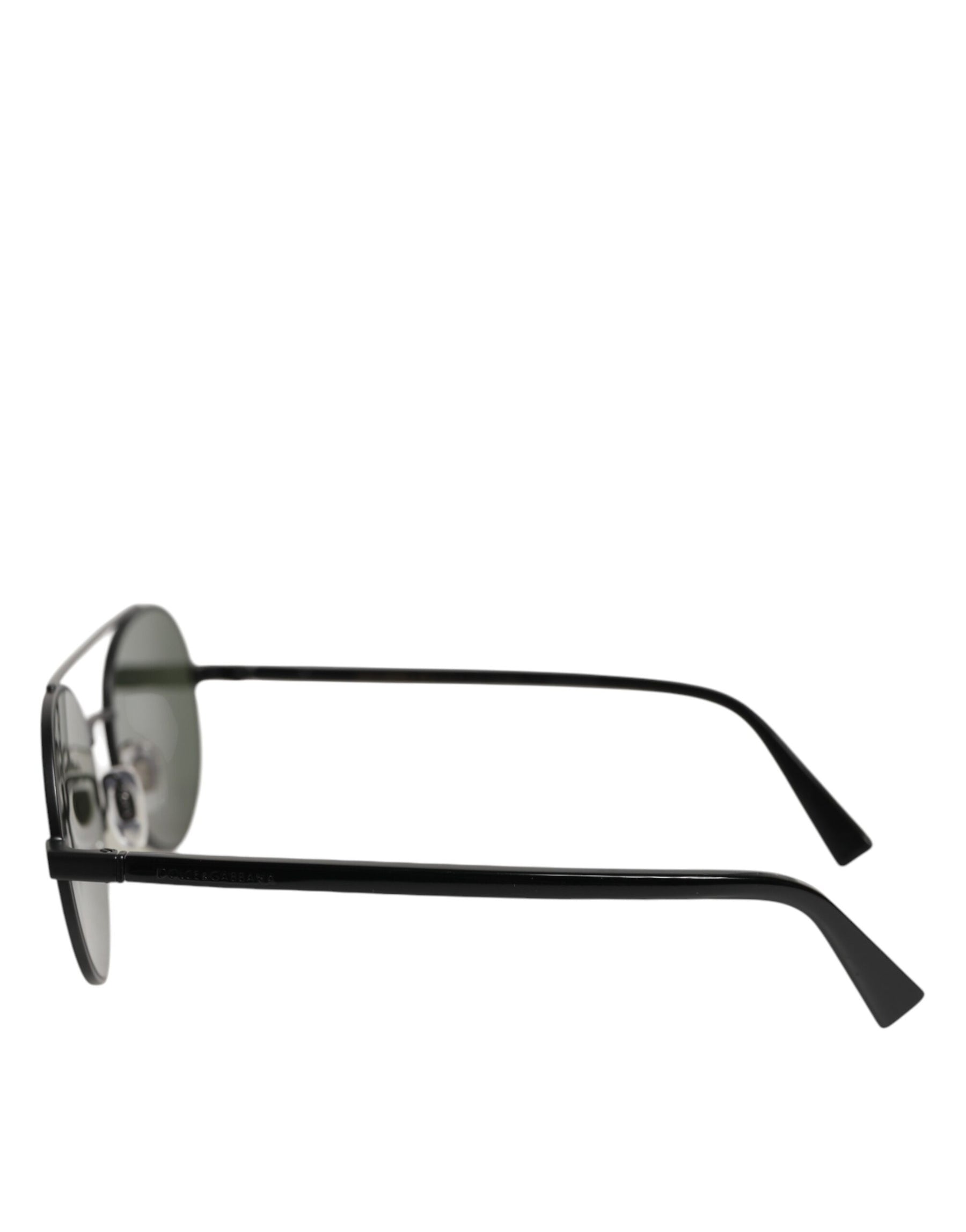 Dolce & Gabbana Matte Black Steel Frame Gray Lens Sunglasses | Regal Royce