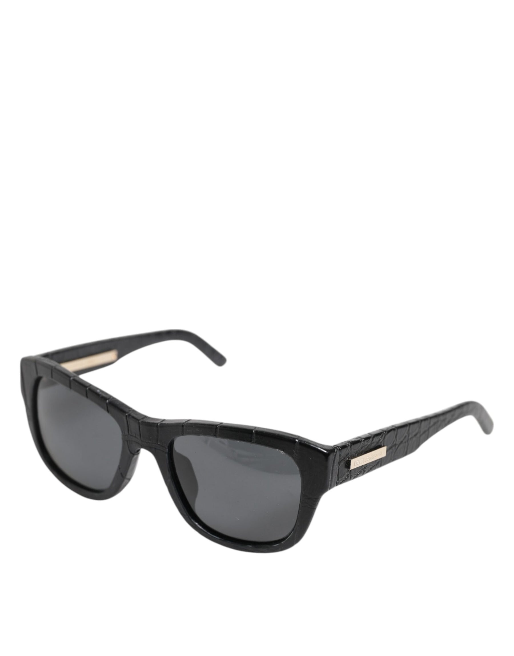 Dolce & Gabbana DG4177 Black Leather Frame Tinted Lens Sunglasses | Regal Royce